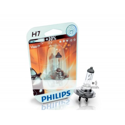 Галогеновая лампа Philips H7 Vision +30% блистер